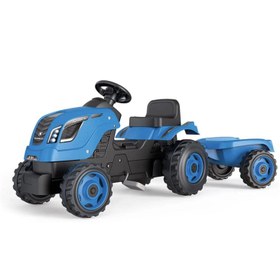 Resim Smoby XL Römorklu Pedallı Traktör - Mavi 710129 