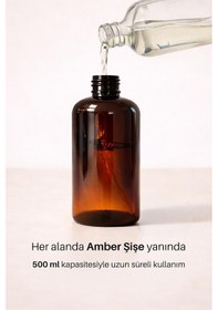 Resim Dozajlı Basmalı Başlık Amber Şişe 500 Ml - Çok Amaçlı Amber Şişe 