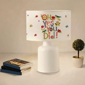 Resim Home Modern Pasta Desenli Başlıklı Çocuk Odası Abajur Lamba | ByLamp 