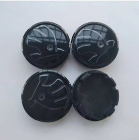 Resim Dashanshop 4 Adet Siyah Skoda 56mm Jant Kapakları Ve Logo Rozeti Octavia Fabia Superb 