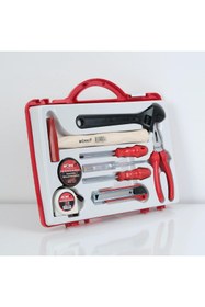 Resim Work It 9 Parça El Aleti Set/Pense/Tornavida/Kontrol Kalemi/Kurbağacık/Çekiç/Metre/M.Bıçağı/Elektrik Bandı 