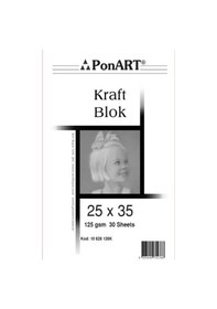 Resim Ponart Kraft Blok Resim Defteri 125G 30 Yaprak 25X35 10 628 126 