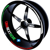 Resim Italy Design Yeşil-Beyaz-Kırmızı İtalyan Jant Şeridi Sticker Çınar Extreme