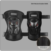 Resim Mavibazaar Bisiklet Diz Pedleri Motosiklet Elektrikli Araç Dört Mevsim Dirsek Sert Kabuk Koruyucuları Siyah 