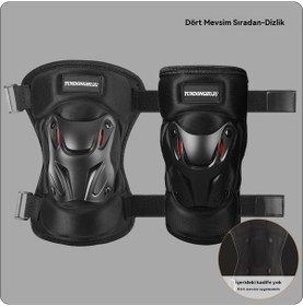 Resim Mavibazaar Bisiklet Diz Pedleri Motosiklet Elektrikli Araç Dört Mevsim Dirsek Sert Kabuk Koruyucuları Siyah 