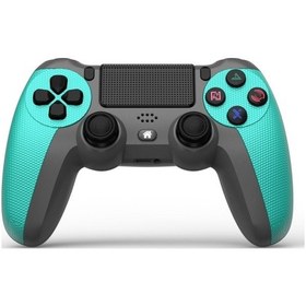Resim Km048 Ps4 Bluetooth Kablosuz Gamepad Denetleyicisi 4.0 İçin Işık Çubuğu İle Nane Yeşili 