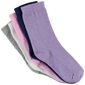 Resim Civil Girls Kız Çocuk 5'li Çorap 2-12 Yaş Pembe-gri 09e08l04024s1 