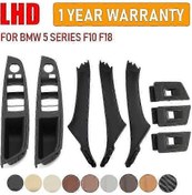 Resim Bmw 5 Serisi F10 F11 F18 2009 - 2017 Karbon İç Kapı Kolu Kılıfı 7 Parça Soldan Direksiyonlu Lhd Bej Siyah Model A Oyster. 