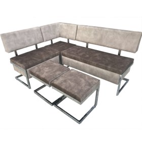 Resim Evim-E Aksesuar C Profil Mutfak Köşe Takımı Sandıklı - Tamamı Metal 