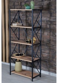 Resim Moda Sefa Mobilya Kitaplık Demir Kitaplık Dekoratif Kitaplık Perforje Kitaplık 