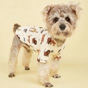 Resim Küçük Köpekler & Kediler için Şık Kaplan Baskılı Evcil Hayvan Tişörtü - Yumuşak Polyester, Günlük Kıyafet 