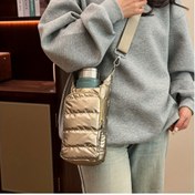 Resim 1 adet Taşınabilir Alternatif Yalıtımlı Çapraz Vücut Su Şişesi Çantası - Ayarlanabilir Askı, Siyah Oxford Kumaş, Yürüyüş, Bisiklet ve Açık Hava Aktiviteleri için İdeal, Şükran Günü için Mükemmel Hediye 