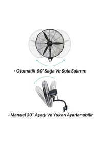 Resim Efe Radyant Sanayi Tipi Vantilatör Uzaktan Kumandalı 65 Cm 26 İnç 
