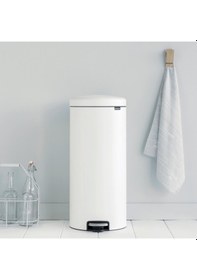 Resim Brabantia Çöp Kutusu 30 Litre Newicon Pedallı Beyaz 111785 