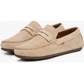 Resim Tommy Hilfiger Erkek Bej Deri Loafer 