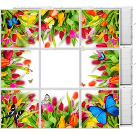 Resim Gök Panel 60 x 60 LED Panel Aydınlatma Desenli 3x3 9'lu Grup 46510265SA 