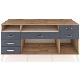 Resim Kronos Konsol 2 Raflı 6 Çekmeceli 176x59x83 Çam-aytaşı/antrasit Aytaşı/antrasit 