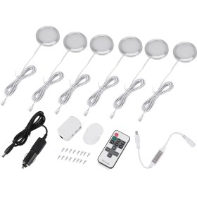 Resim Sedipiitous Vw T4 T5 Kampçı Van Karavan Karavan Motorum Işığı 12V Için 6x Iç LED Spot Işıklar (Yurt Dışından) 
