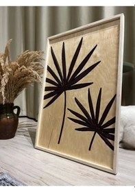 Resim Cıgıl Wood Weed Ahşap Bohem Tablo 