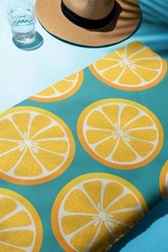 Resim Dijital Baskı Plaj Deniz Havlusu Limon Desenli Peştamal HVL0166 