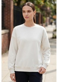 Resim Tommy Life Basic Oversıze O Yaka 2li Paket Ekru-açık Eflatun Kadın Sweatshirt - 97053 Ekru - Fuşya 