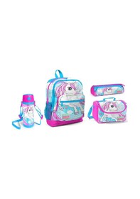 Resim Coral High Unicorn Desenli Beslenme Okul Çantası Kalemlik + Çelik Termos 