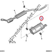 Resim PEUGEOT 206 GTI ARKA EGZOS SUSTURUCU (ORJİNAL) 