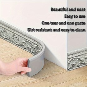 Resim 3D Kendinden Yapışkanlı Su Geçirmez Duvar Sticker Rulosu - Katlanabilir, Kir Dirençli ve Temizlemesi Kolay, Ev Dekoru, Köşe ve Çerçeveler için Çok Yönlü Duvar Desenleri, Taban Çıkartmaları | Çok Renkli Seçenekler, Su Geçirmez Duvar Kağıdı, Köşe Boşluğu Doldurma, Dekoratif Duvar Sanatı, Kolay Temizlenebilir Malzeme 