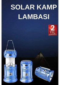 Resim Mey İthalat Solar Şarjlı Kamp Lambası Güneş Enerjili Kızaklı Kamp Feneri Çadır Feneri Led Işıldak Diğer 