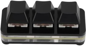 Resim 3 Tuşlu Mini Tuş Takımı USB Mekanik Oyun Klavyesi RGB Özelleştirilmiş Programlanabilir Tuş Takımı, Bellek İşlevli, Kısayollar, RGB Arka C Kablolu Bağlantı 