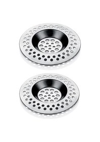 Resim Metal Lavabo Süzgeci, 2 Adet Siyah 