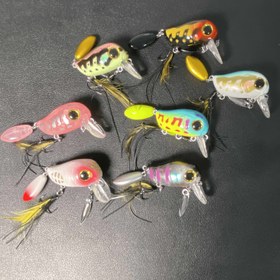 Resim 1 adet Mikro Tappy Yüzey Uyanış Yemleri - 4cm Gövde, 2cm Kuyruk, 8g Ağırlık, Tatlısu & Tuzlu Su Balıkçılığı için Çok Renkli Yüksek Görünürlük Tasarımı - Basınçlı Sular, Levrek, Turna, Alabalık, Üst Su Balıkçılık Yemleri, Canlı Renkler, Net Yüzme Hareketi, Detaylı İşçilik 