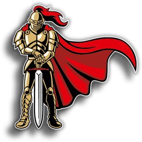 Resim Şövalye 12x11 cm Sticker 