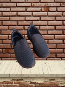 Resim ALAABO unisex siyah bağcıksız hafif taban fileli yazlık spor ayakkabı sneaker 