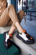Resim NILUFARR Barbara Siyah Hakiki Deri Kalın Tabanlı Kadın Sneaker 