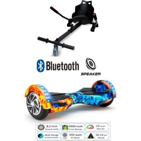 Resim Citymate Smart Balance Elektrikli Kaykay Hoverboard 8.5 Inch + Hoverkart Set Akıllı Dengeli Ledli Bluetooth Hoparlörlü 