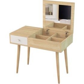 Resim FLORADESİGN Makyaj Masası Makyaj Tuvalet Masası Aynalı Makyaj Masası 