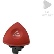 Resim Renault Clio 2,trafic,master İçin Dörtlü Flaşör Düğmesi - Kırmızı 