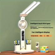 Resim 1 adet çift başlıklı LED masa lambası zaman ve sıcaklık göstergesi ile birlikte gelir. Aydınlatma, fan, zaman gösterimi ve sıcaklık izleme işlevlerini tek bir yerde entegre eder, kapsamlı fonksiyonlar sunar ve alan tasarrufu sağlar. Ayarlanabilir ışık kafası çeşitli aydınlatma ihtiyaçlarını karşılar, okuma, çalışma vb. sahneler için uygundur. Hafif tasarlanmış ve kolay taşınabilen olması nedeniyle ev, ofis ve diğer durumlar için uygun 