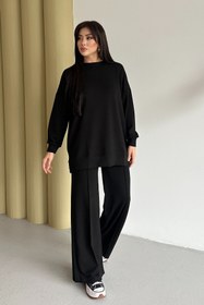 Resim adba style Kadın Modal Penye Oversize Tesettür Tunik Takım 4028 