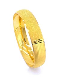 Resim Altın Kaplama Aygül Model 15 Mm Kadın Bilezik Blz-1434 Altın 