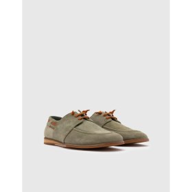 Resim İLVİ Davide Hakiki Süet Deri Erkek Yeşil Oxford Ayakkabı 