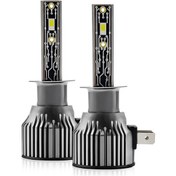 Resim Konesam H1 Led Far Ampulü, 12000 Lümen Parlaklık, 6500k Beyaz Işık, 120w, Ip68 Su Geçirmez, 2 Adet 