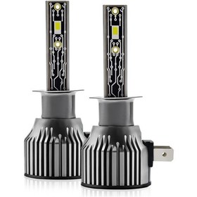 Resim Konesam H1 Led Far Ampulü, 12000 Lümen Parlaklık, 6500k Beyaz Işık, 120w, Ip68 Su Geçirmez, 2 Adet 