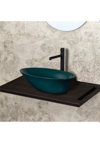 Resim Lena Eh -4610My Tezgah Üstü Lavabo Mat Yeşil 