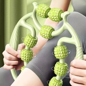 Resim 1 adet PVC Elde Tutulan Bacak Kas Masajı Aleti, Düz Renk Dairesel Bacak Kelepçesi, Ev Masaj Aracı, Paskalya ve Noel Hediyeleri için İdeal, Egzersiz ve Fitness Ekipmanı|Pratik Fitness|Dayanıklı PVC Malzeme, Spor Salonu Aksesuarları 