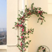Resim 1 adet Gerçekçi Pembe Gül Sarmalı - Yapay Çiçek Çelenk, İç Duvar Dekoru, Düğün ve Dış Mekan Bahçe Dekorasyonu, Sevgililer Günü, Anneler Günü ve Mezuniyet Kutlamaları için Mükemmel, İç Duvar Dekoru | Romantik Dekor | Yapay Çiçekler, Çiçek Dekorasyonları 
