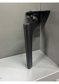 Resim Zarif Metal Ayak 17cm Mat Siyah Komidin Koltuk Puf Vestiyer Tv Ünite Ayağı Modern Mobilya Komidin 