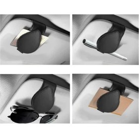 Resim Acstore Araba Araç Gözlük Ruhsat Tutucu Mıknatıslı Askı Mandal Klips (Güneşliğe Takılır) 