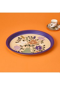 Resim Sarkapp Çiçekli Tepsi - Mor - 35 Cm Çok Renkli 